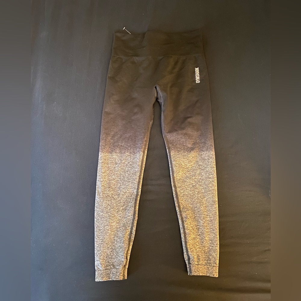 Gymshark  Womens Adapt Black Gray Ombre Leggings Size Medium